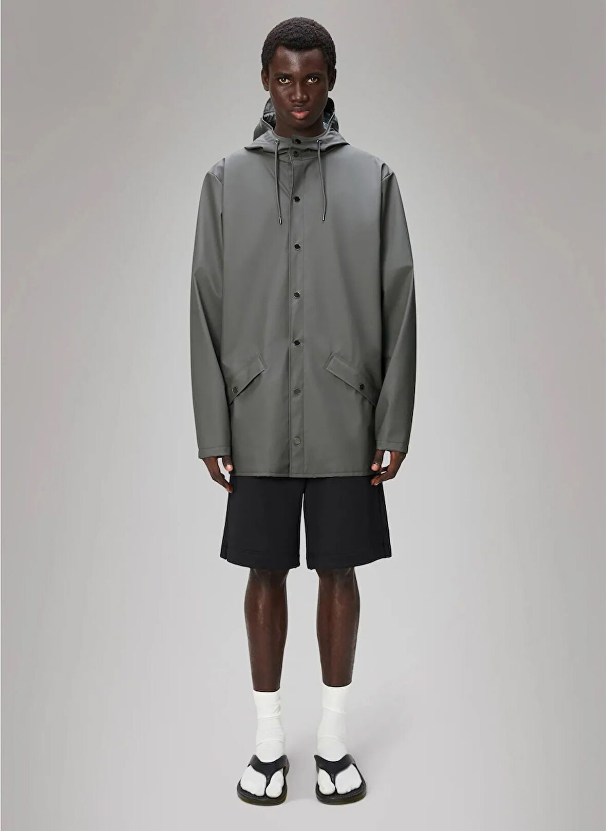 Rains Gri Erkek Yağmurluk Jacket W3