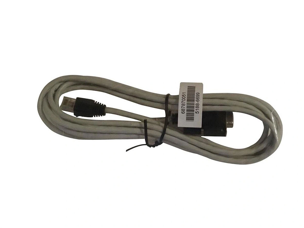 5188-6699 HP RJ45-to-DB9 Console cable for 8212zl Serial/RJ-45 for Network Device 1 x D-sub Male Serial 1 x RJ-45 Male Network