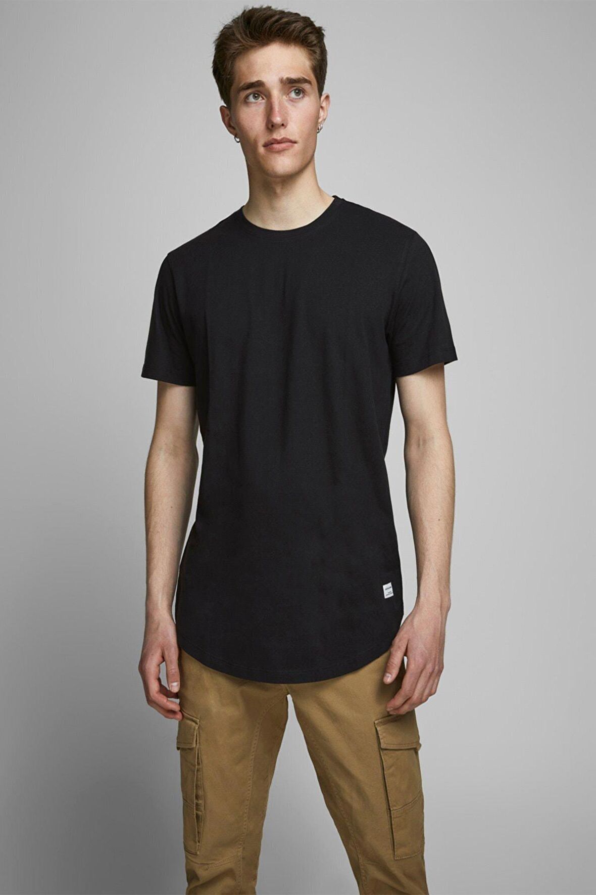 Jack & Jones Erkek Siyah Uzun T-shirt - 12113648-Black