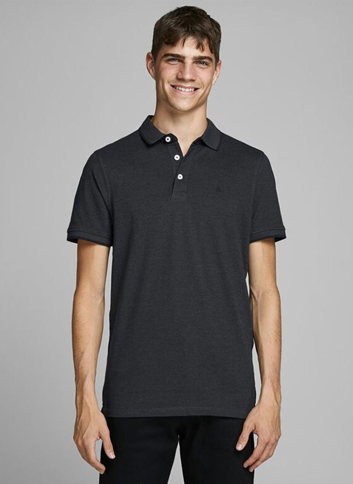 Jack & Jones 12136668 Koyu Gri Melanj T-Shirt