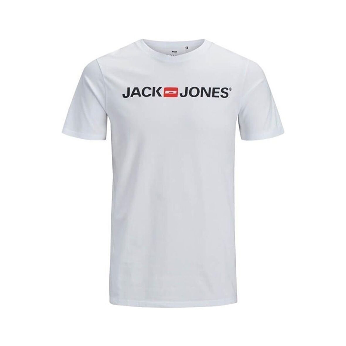 Jack & Jones O Yaka Baskılı Beyaz Erkek T-Shirt 12137126_JJECORP LOGO TEE SS CREW N