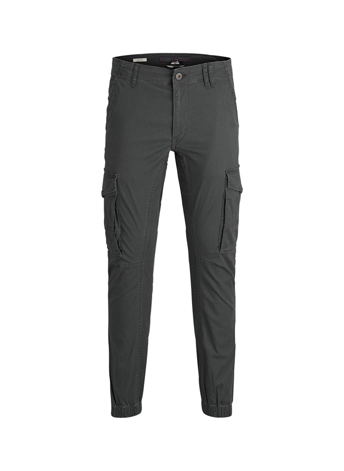 Jack & Jones 12140326_Jjipaul J Normal Bel Düz Koyu Gri Erkek Kargo Pantolon