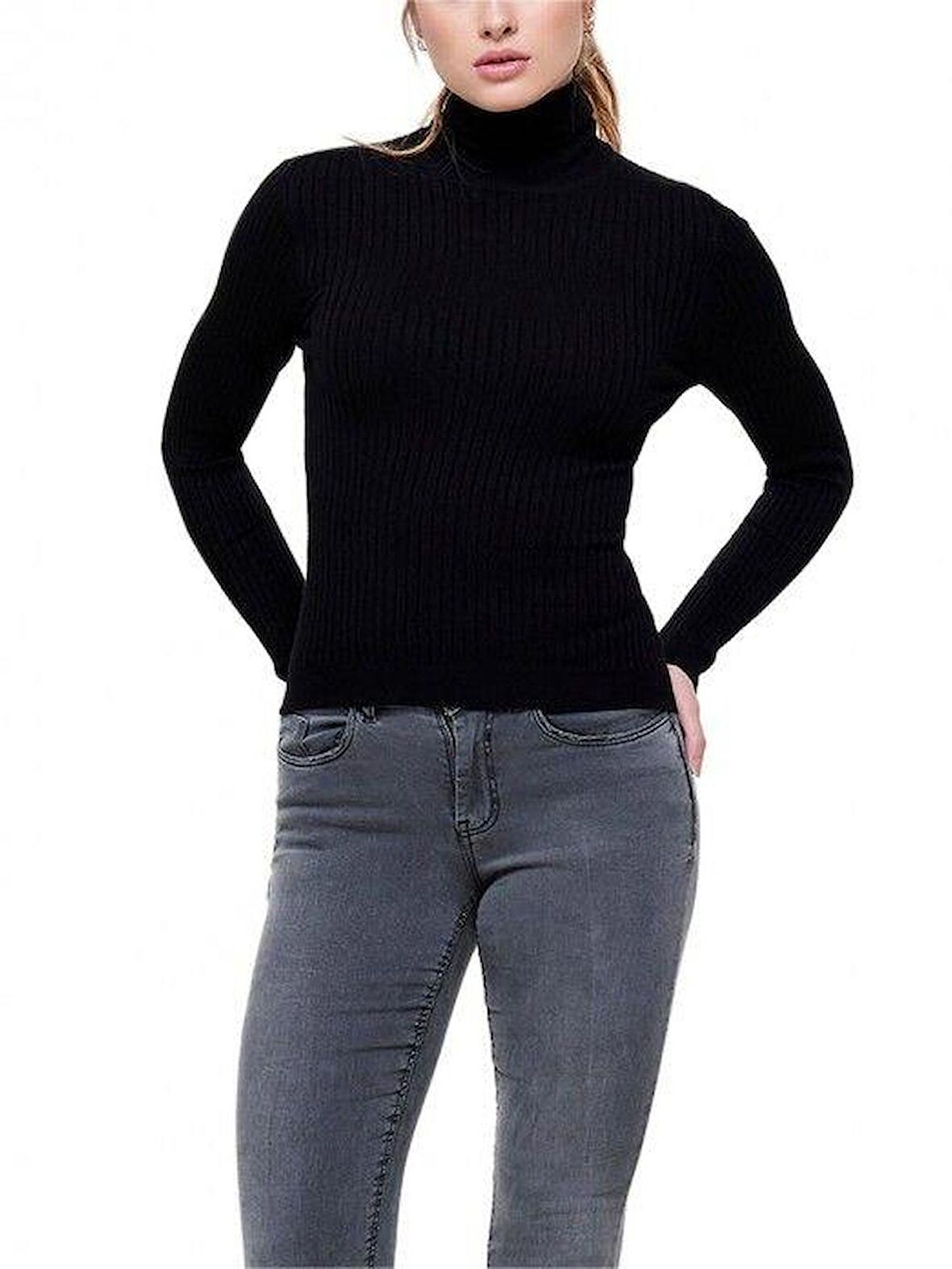 Only Çizgili Kadın Triko Kazak 15165075