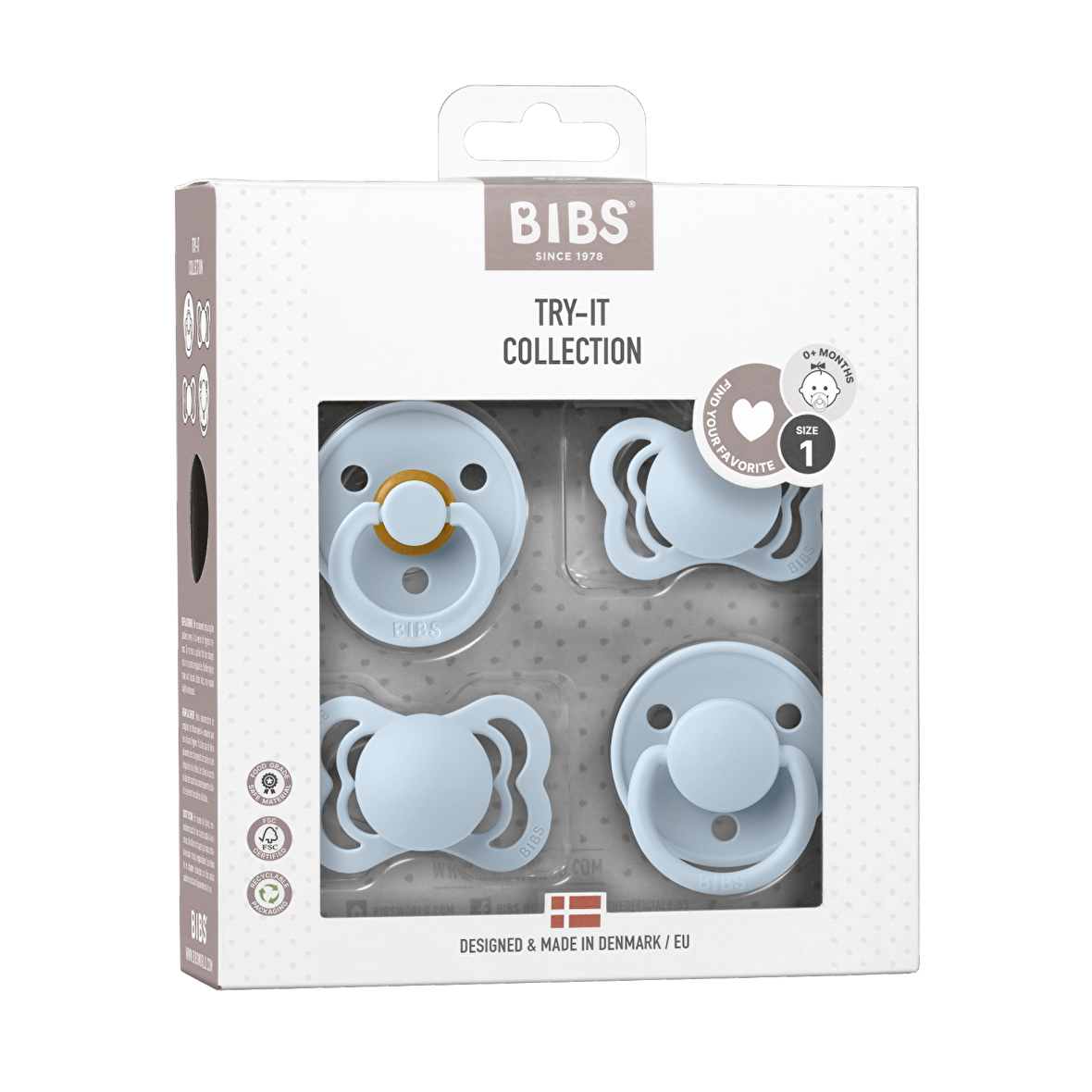 Bibs Try-It Emzik Seti Baby Blue