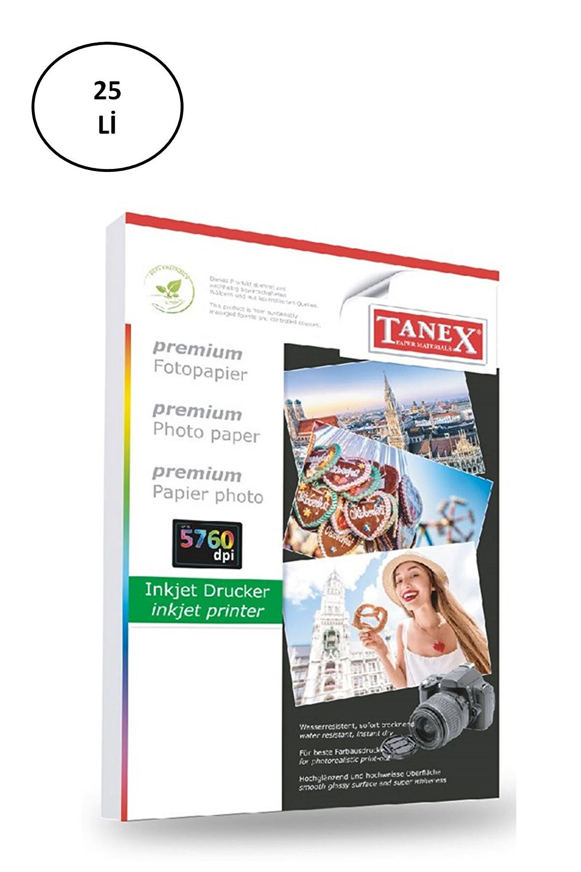 Tanex Fotoğraf Kağıdı A4 180 gr 210 mm x 297 mm 25 Sayfa