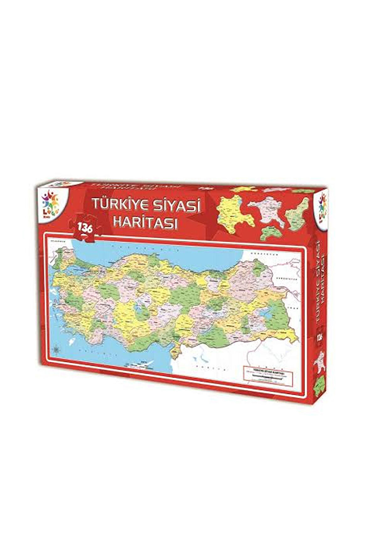 Laço Türkiye Siyasi Harıta Puzzle Kutulu 136 Parça