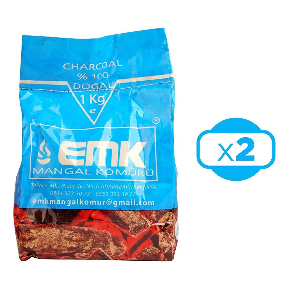 EMK Mangal Kömürü 1 Kg x 2 Adet