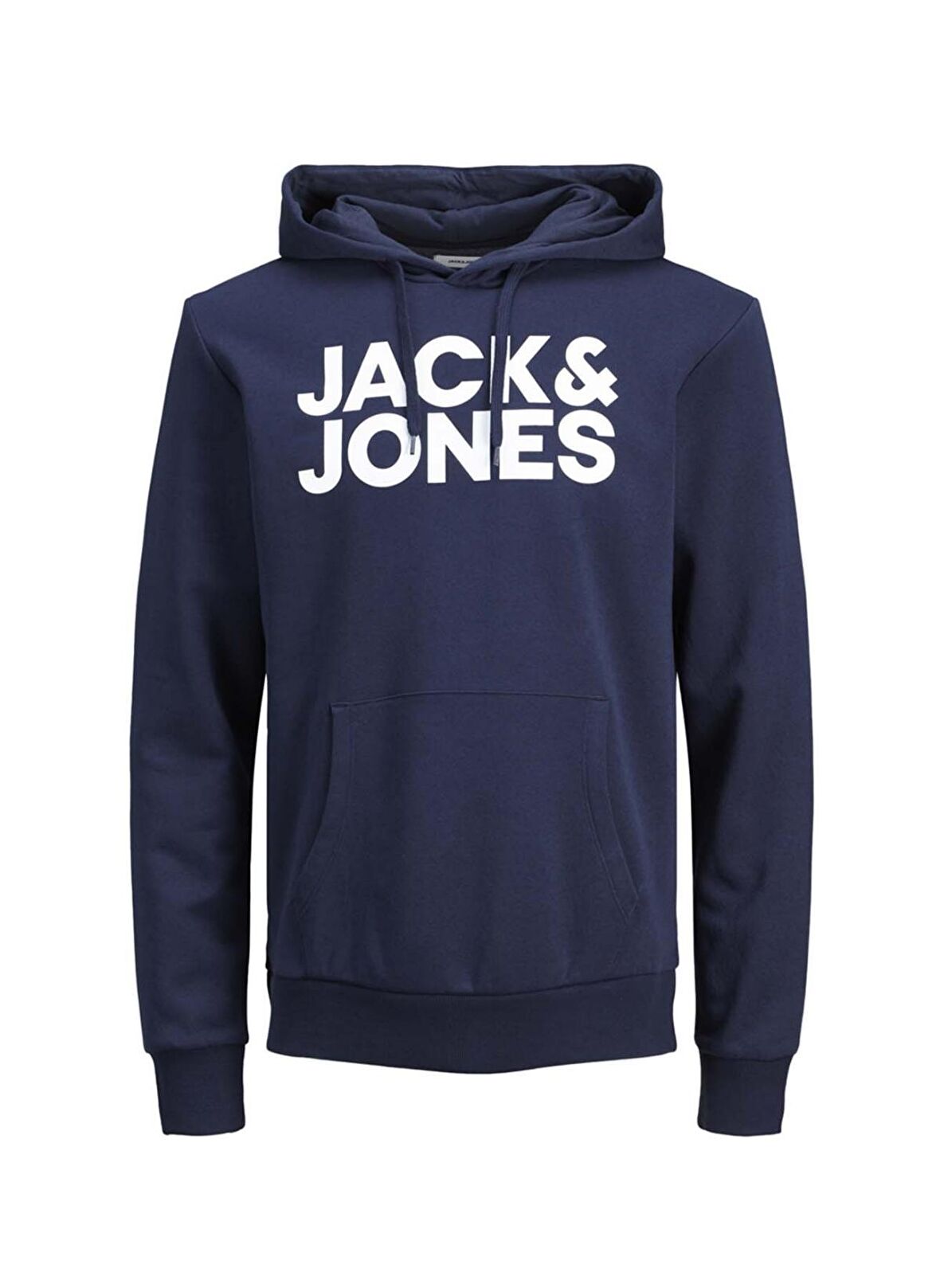 Jack & Jones Kapüşonlu Regular Fit Lacivert Erkek Şardonlu Sweatshirt 12152840_JJECORP LOGO SWEAT HOOD NO