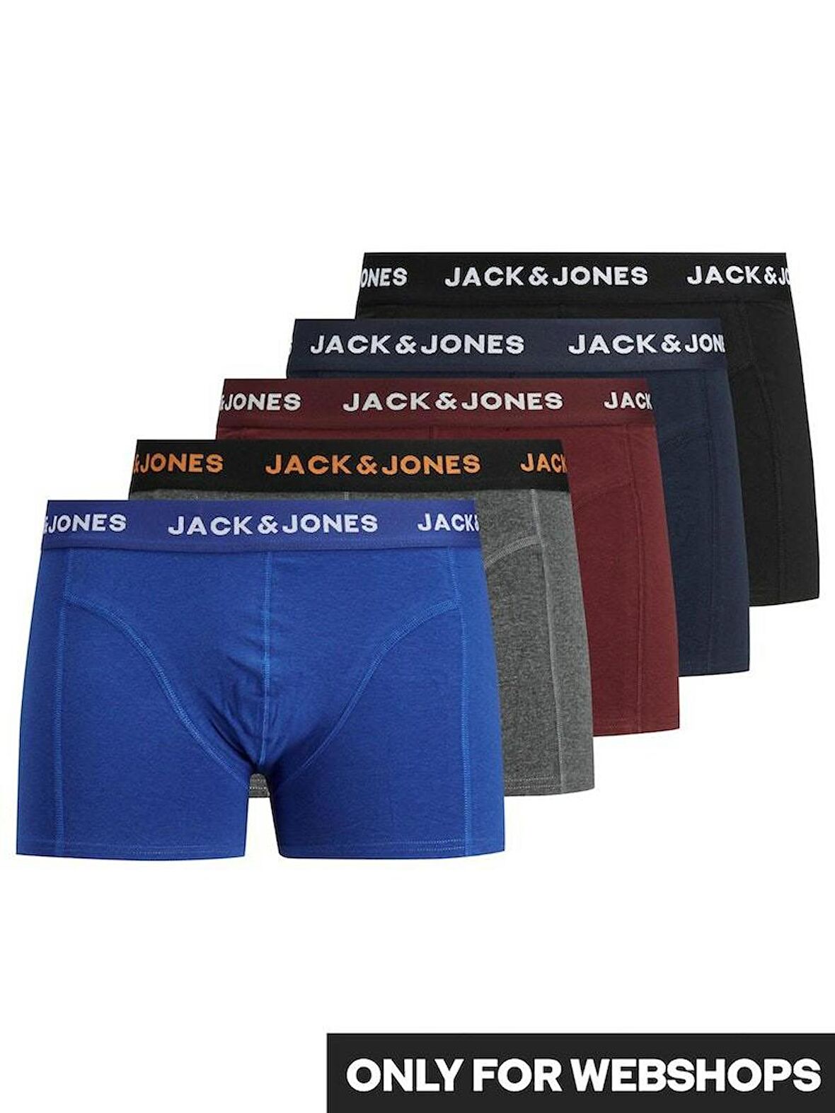 Jack Jones Black 5 Li Paket Erkek Boxer 12167028
