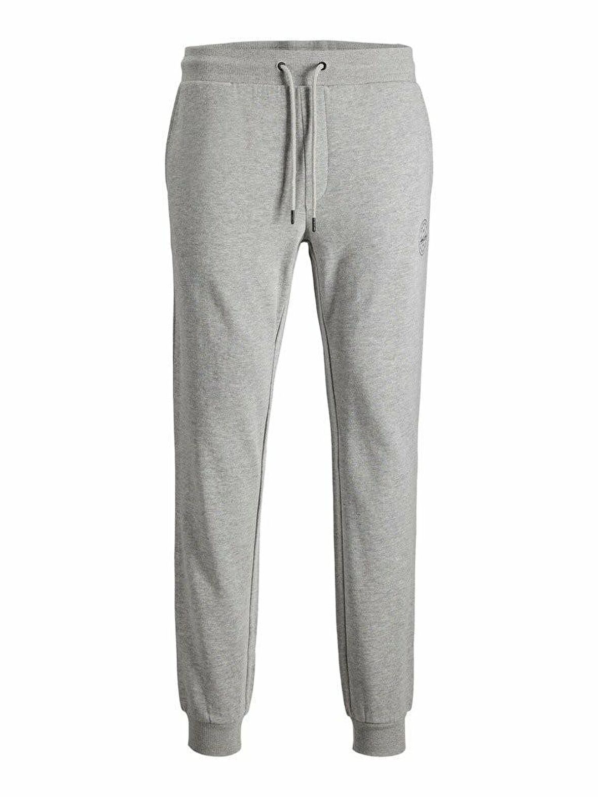 Jack & Jones 12165322_Jjigordon Jjshark Sweatpan   Lastikli Regular Fit Düz Açık Gri Erkek Eşofman Altı