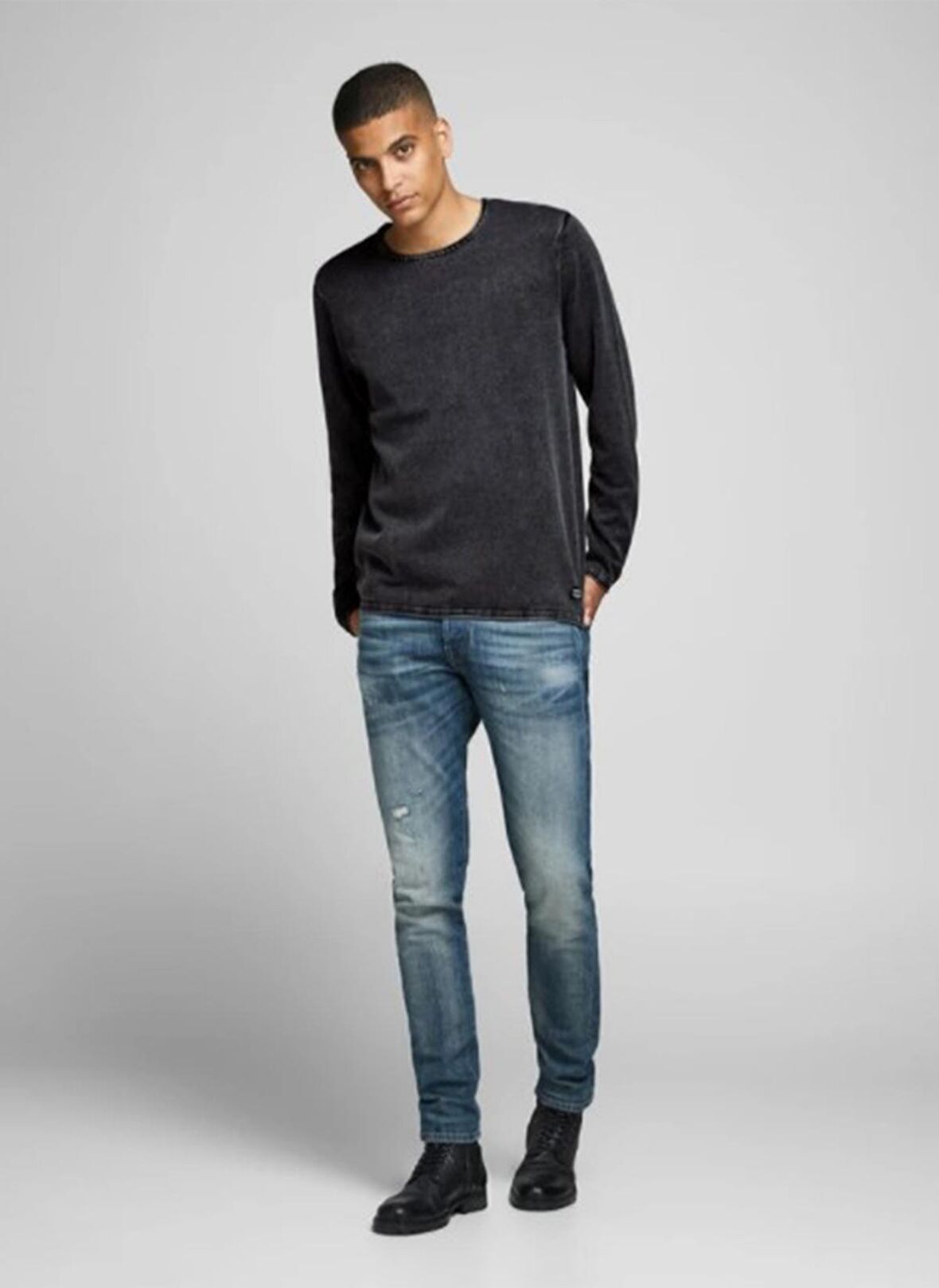 Jack & Jones 12174001 Leo Knit Crew Neck Kazak