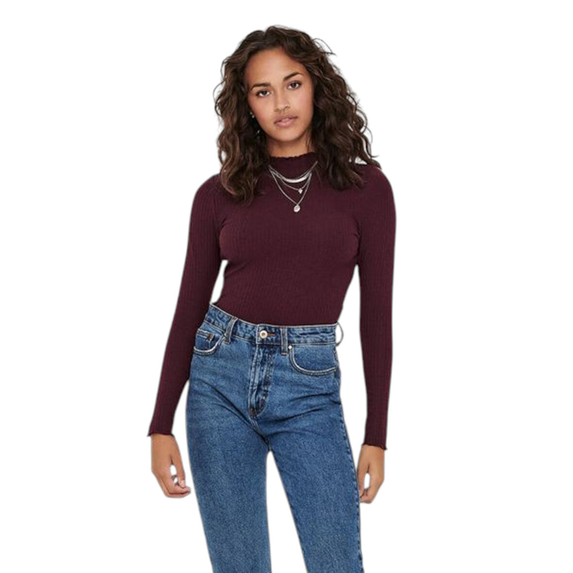 Kadın Yüksek Yaka Bluz 15180040