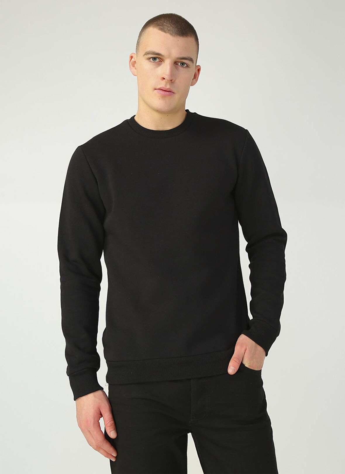 Only & Sons O Yaka Siyah Erkek Sweatshırt 000000000022018683
