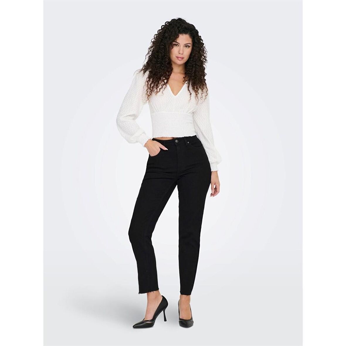 Only Kadın Yüksek Bel Siyah Pantolon - 15219264