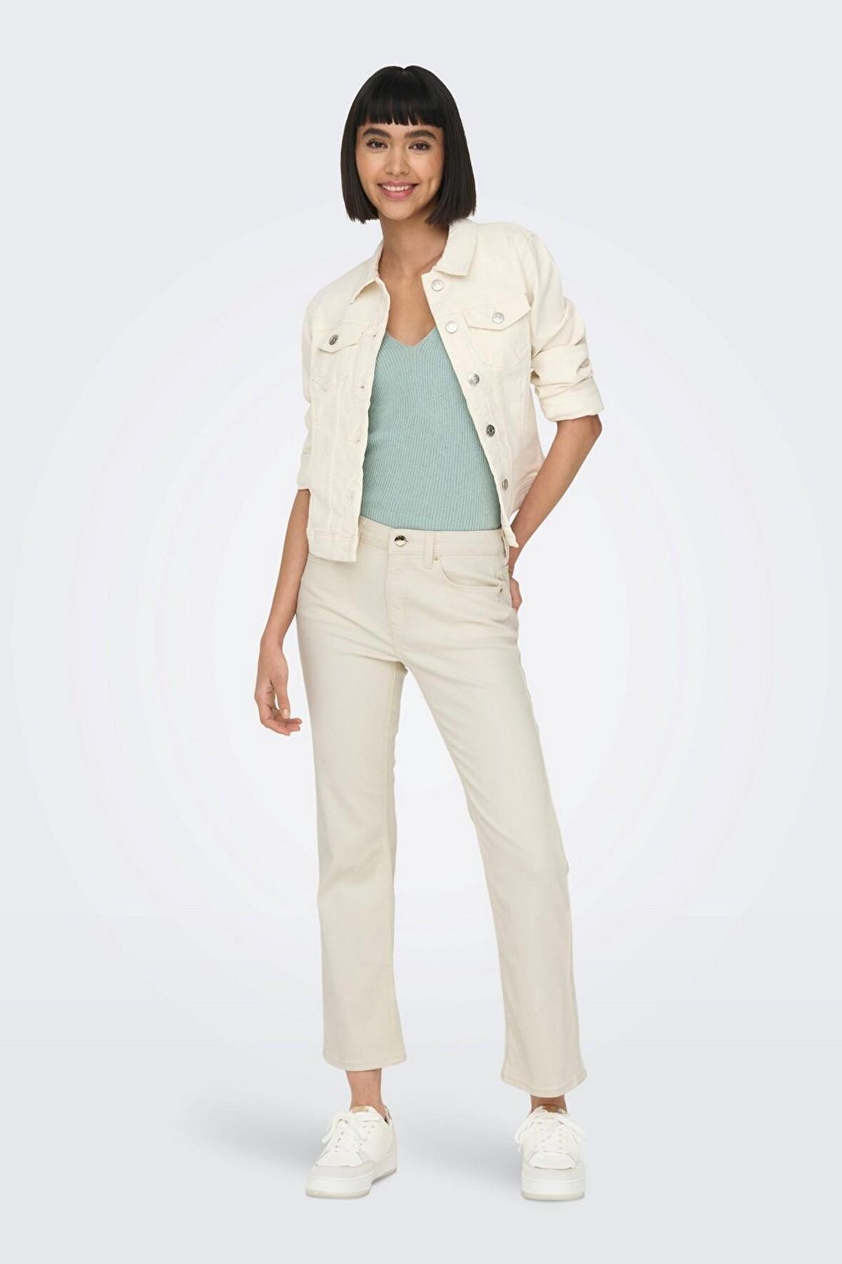 ONLY ONLKENYA LIFE MID ST FLARED DNM CRO019 ekru 