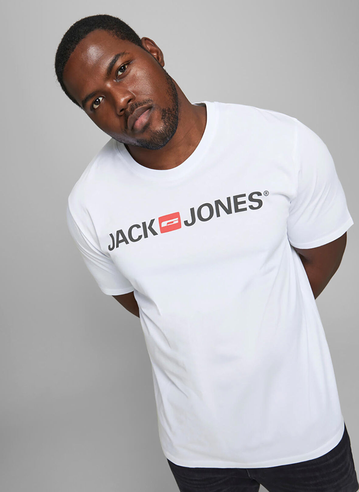Jack & Jones O Yaka Baskılı Beyaz Erkek T-Shirt JJECORP LOGO TEE SS CREW NECK NOOS