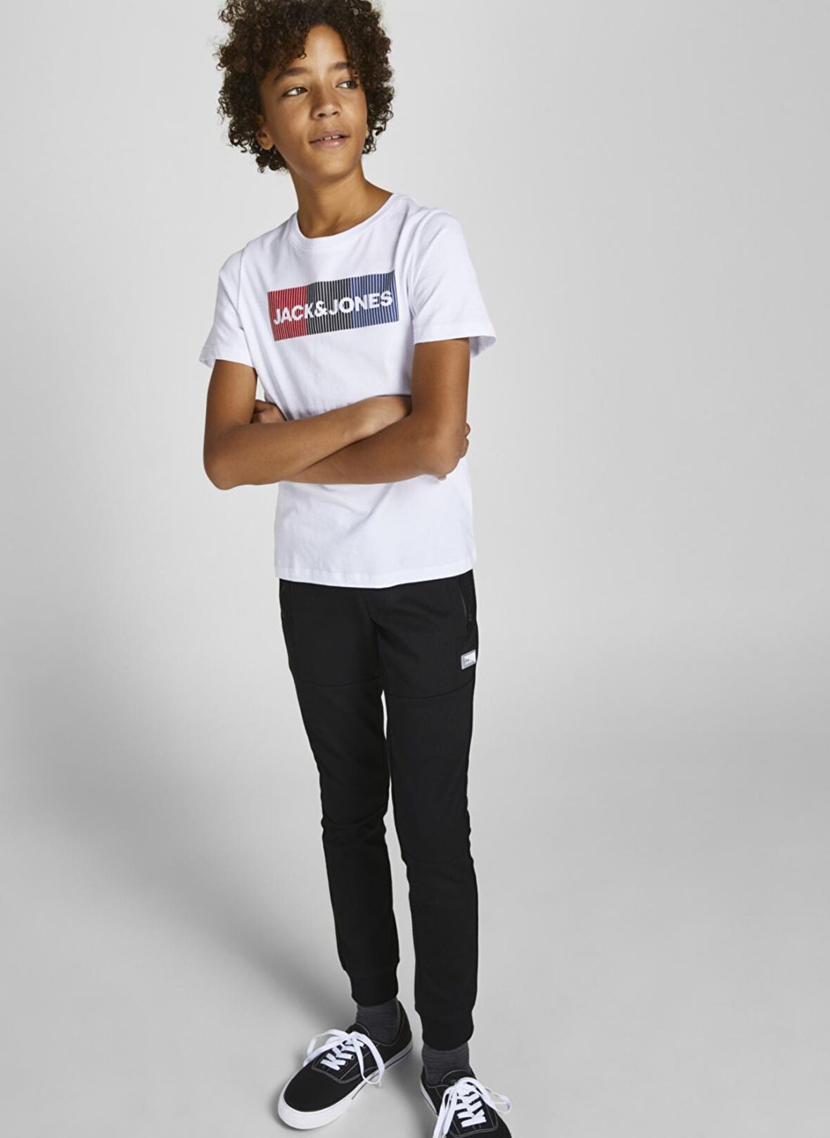 Jack & Jones Siyah Erkek Çocuk Düz Eşofman Altı JPSTWILL JJAIR SWEAT PANTS NOOS JNR