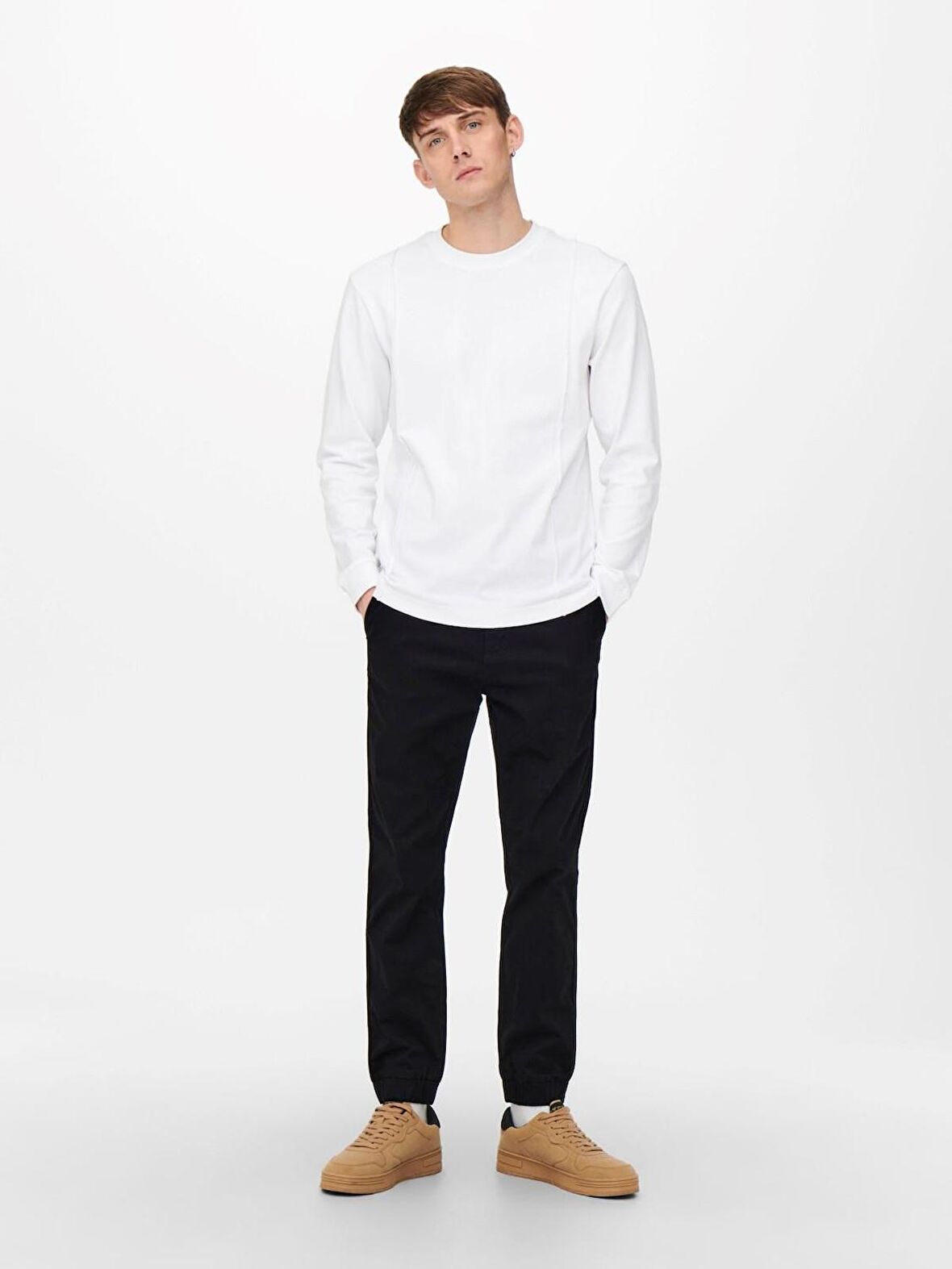 ONLY&SONS ONSCAM AGED CUFF CHINO 9626 ERKEK PANTOLON siyah