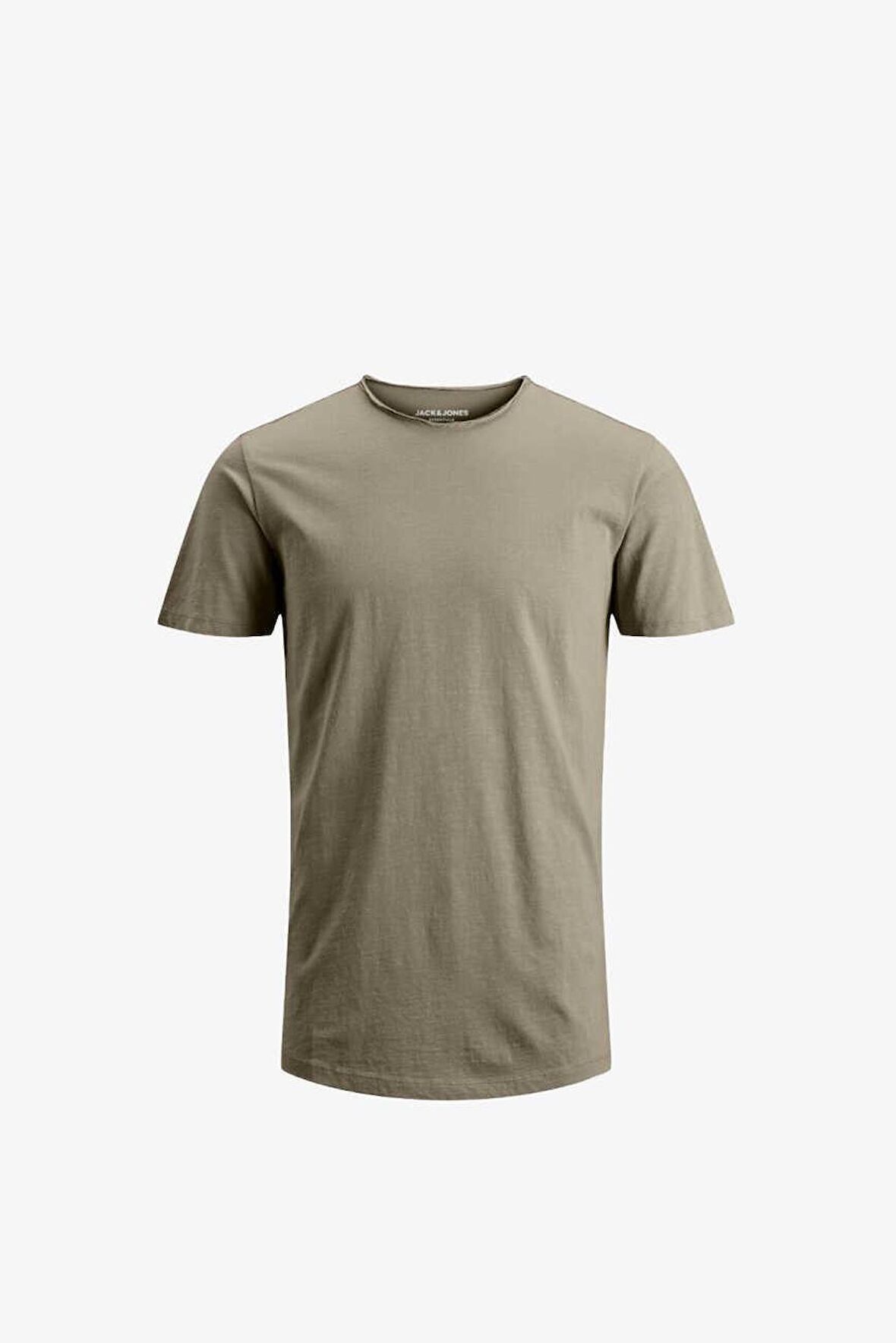 Jack & Jones Jjebasher Tee O-Neck Ss Noos Krem Erkek T-Shirt 12182498-Crock