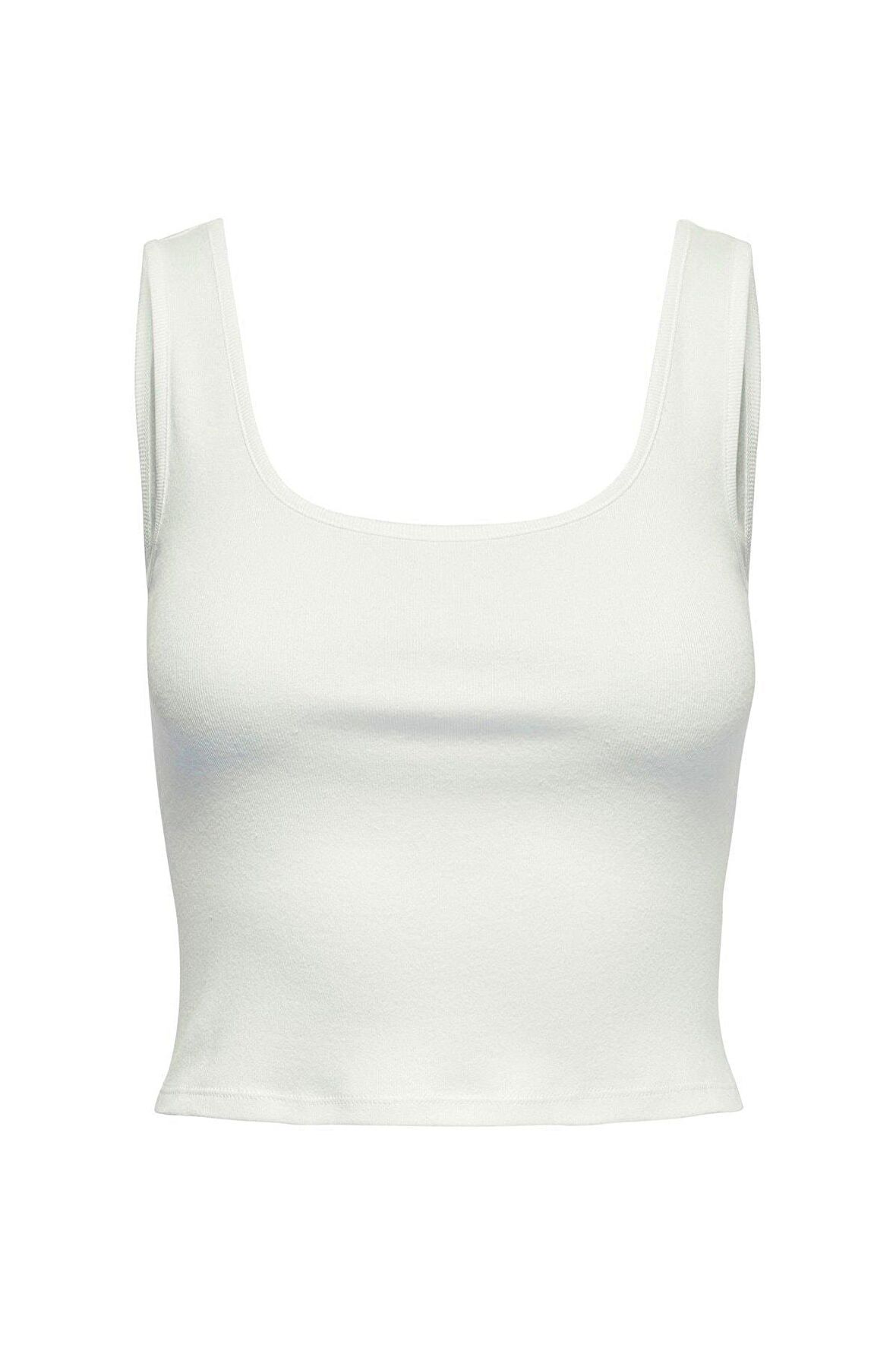 Only Kadın Beyaz Siyah Onlkıra Crop Top 15240303