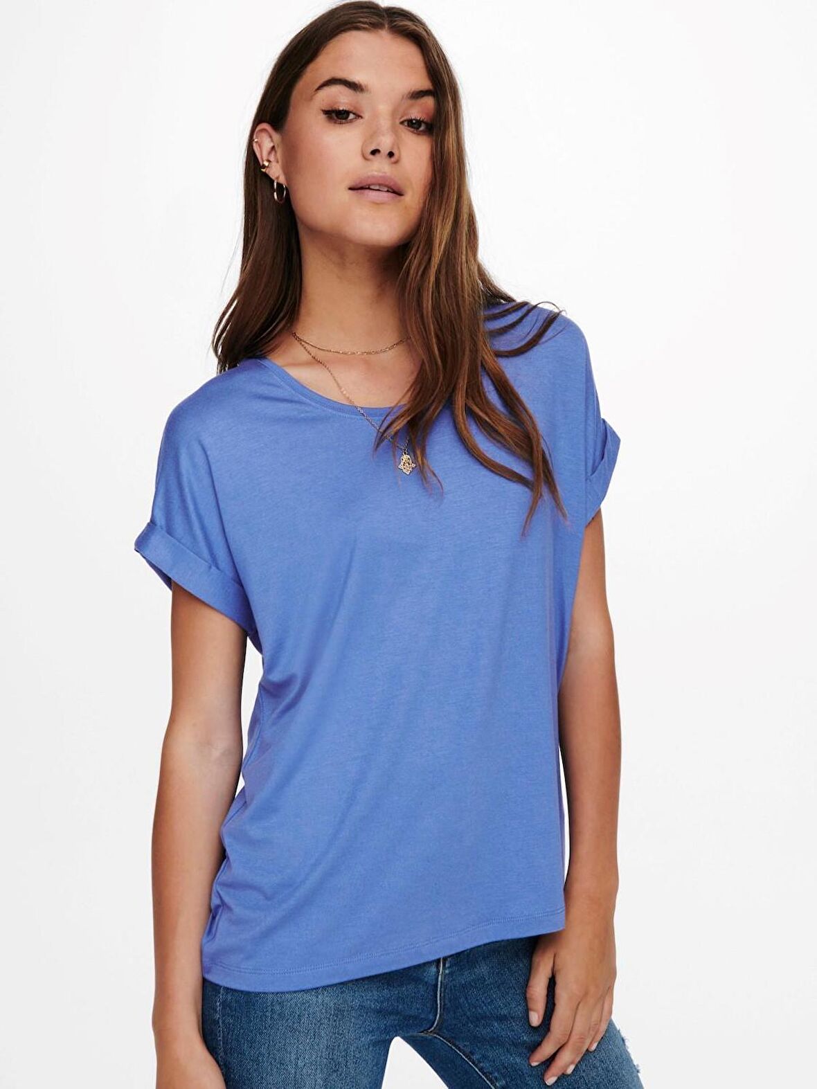 ONLMOSTER S/S O-NECK TOP NOOS JRS mavi