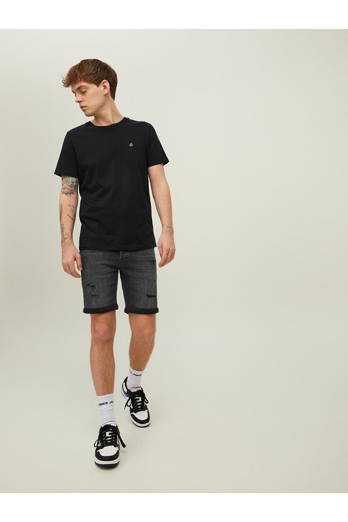 Jack & Jones Erkek Jean Sort Rick Original Shorts Siyah Şort 12201627-02