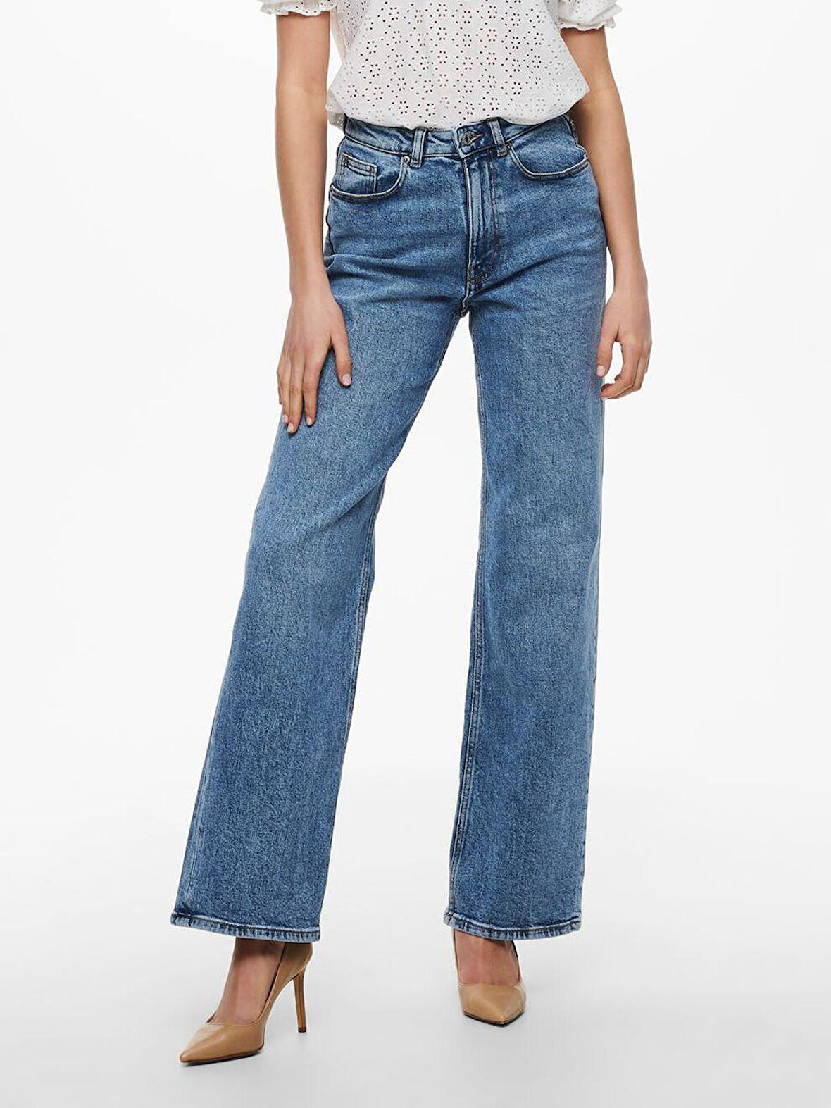 Only Onljuicy HW Wide Leg REA365 Noos Kadın Jean Pantolon