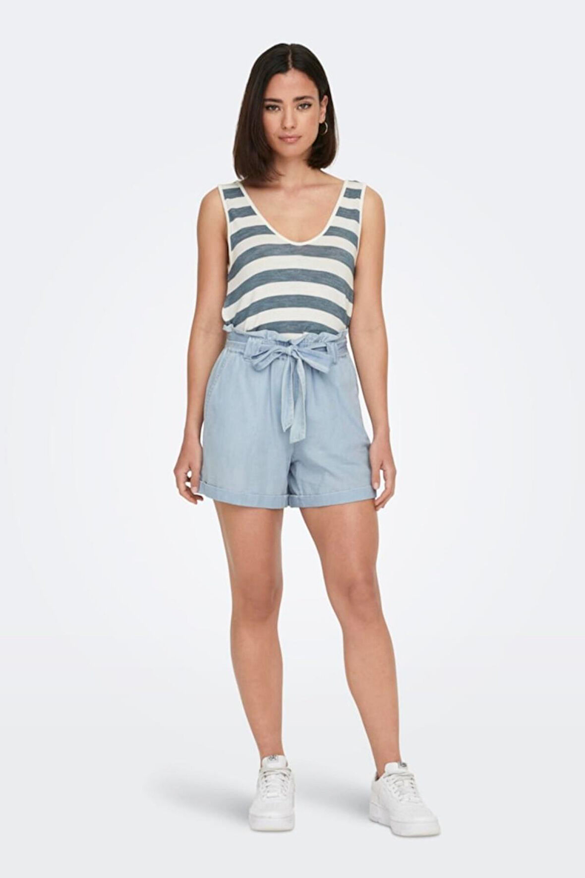 ONLBEA SMILLA HW PB LOOSE DNM SHORTS 