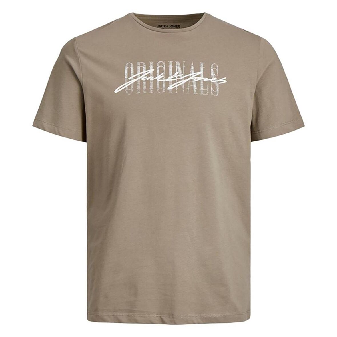 Jack & Jones O Yaka Regular Fit Baskılı Kahve Erkek T-Shirt - 12205957_Jorjungle Script Tee