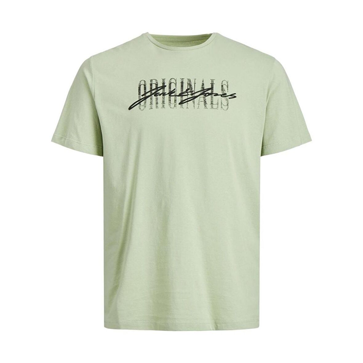 Jack & Jones Erkek Baskılı Bisiklet Yaka T-Shirt 63412205957 Yeşil