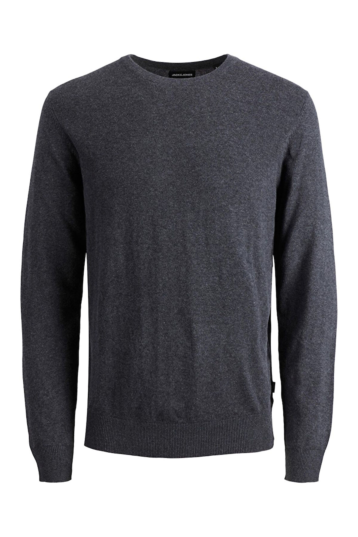 Jack & Jones Erkek Bisiklet Yaka Gri Triko Kazak - 12208364