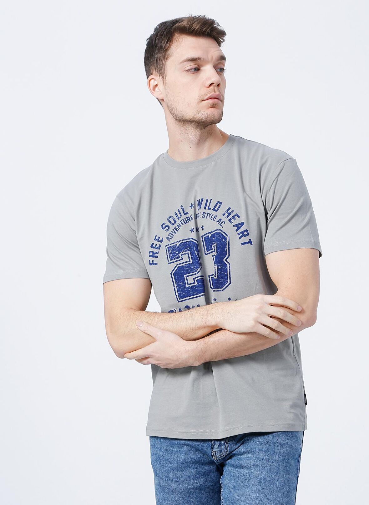 Only & Sons O Yaka Baskılı Açık Yeşil Erkek T-Shirt 22023279_ONSJOJO REG SS TEE