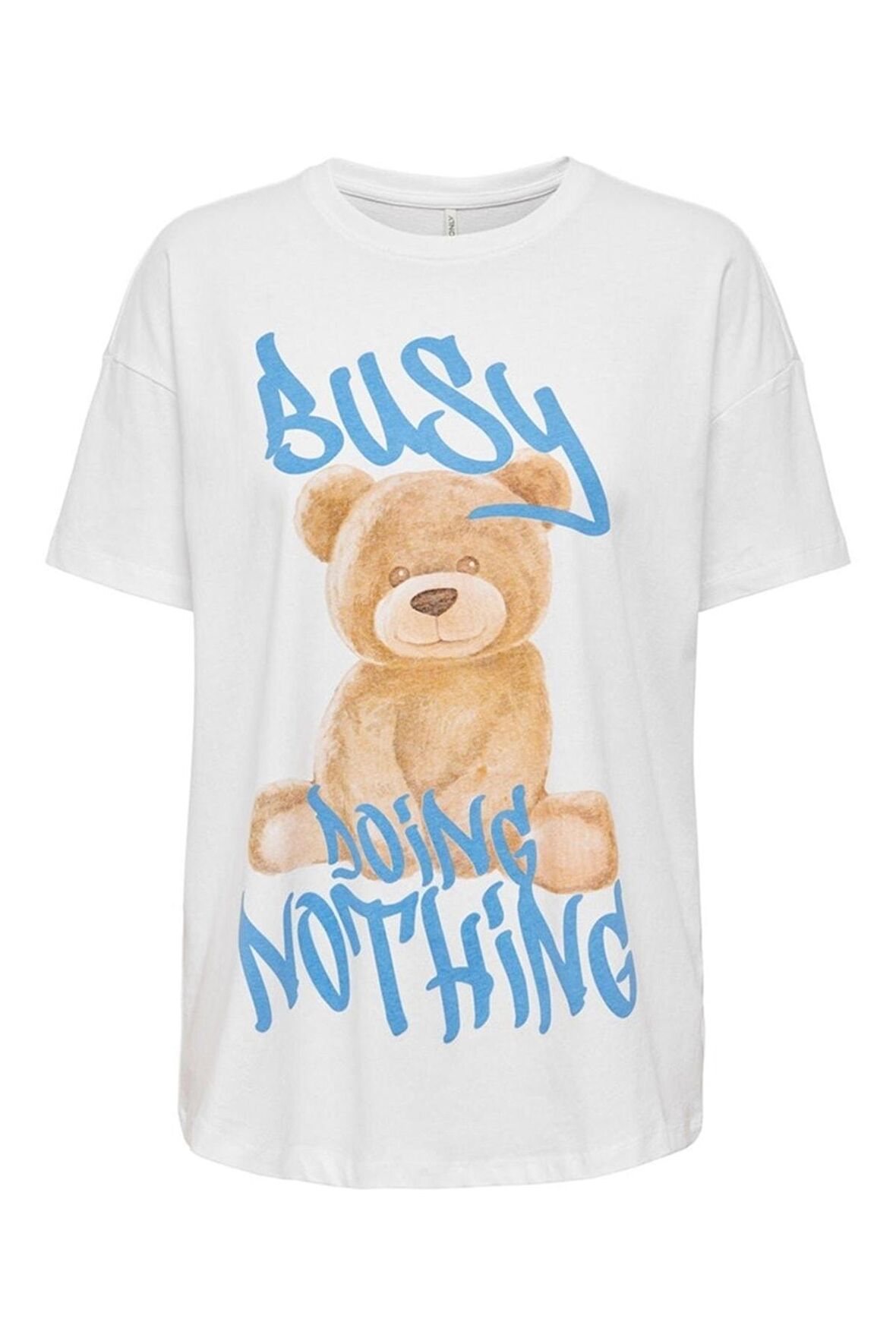 Only Kadın Oversize Baskılı Pamuklu Ayıcık T-shirt - 15264052