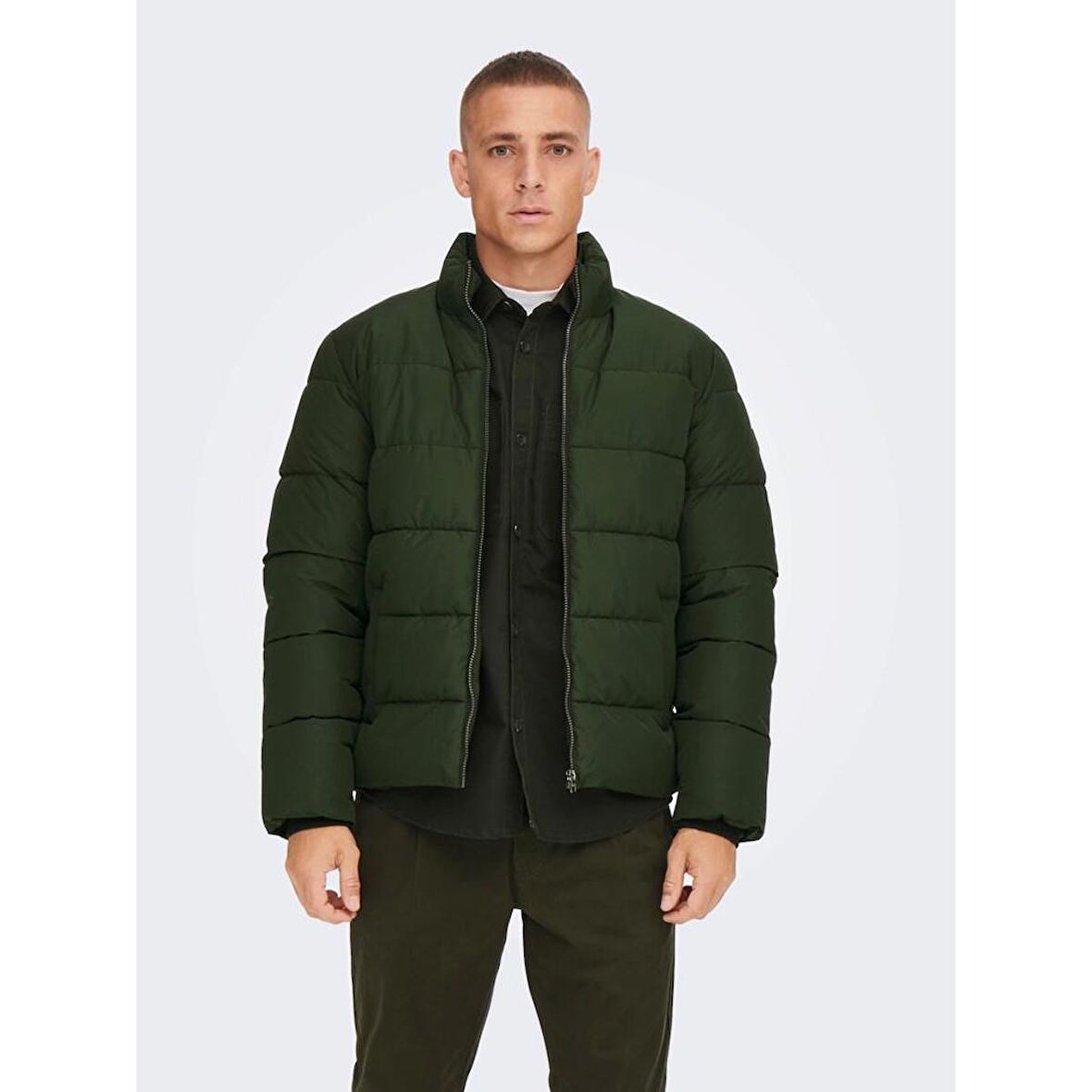 ONLY & SONS ONSMELVIN LIFE  PUFFER JACKET OTW VD haki 