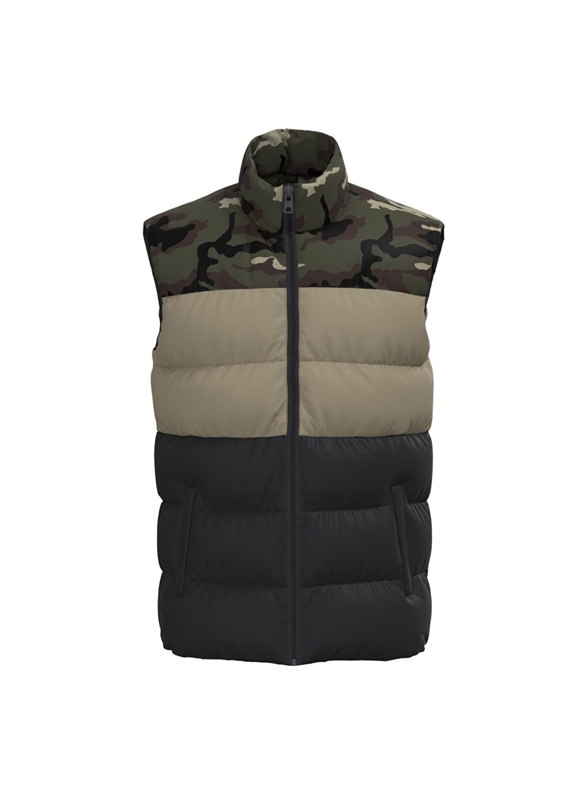 Only & Sons Yağ Yeşili Erkek Yelek 22022232_ONSMELVIN LIFE PUFFER VEST