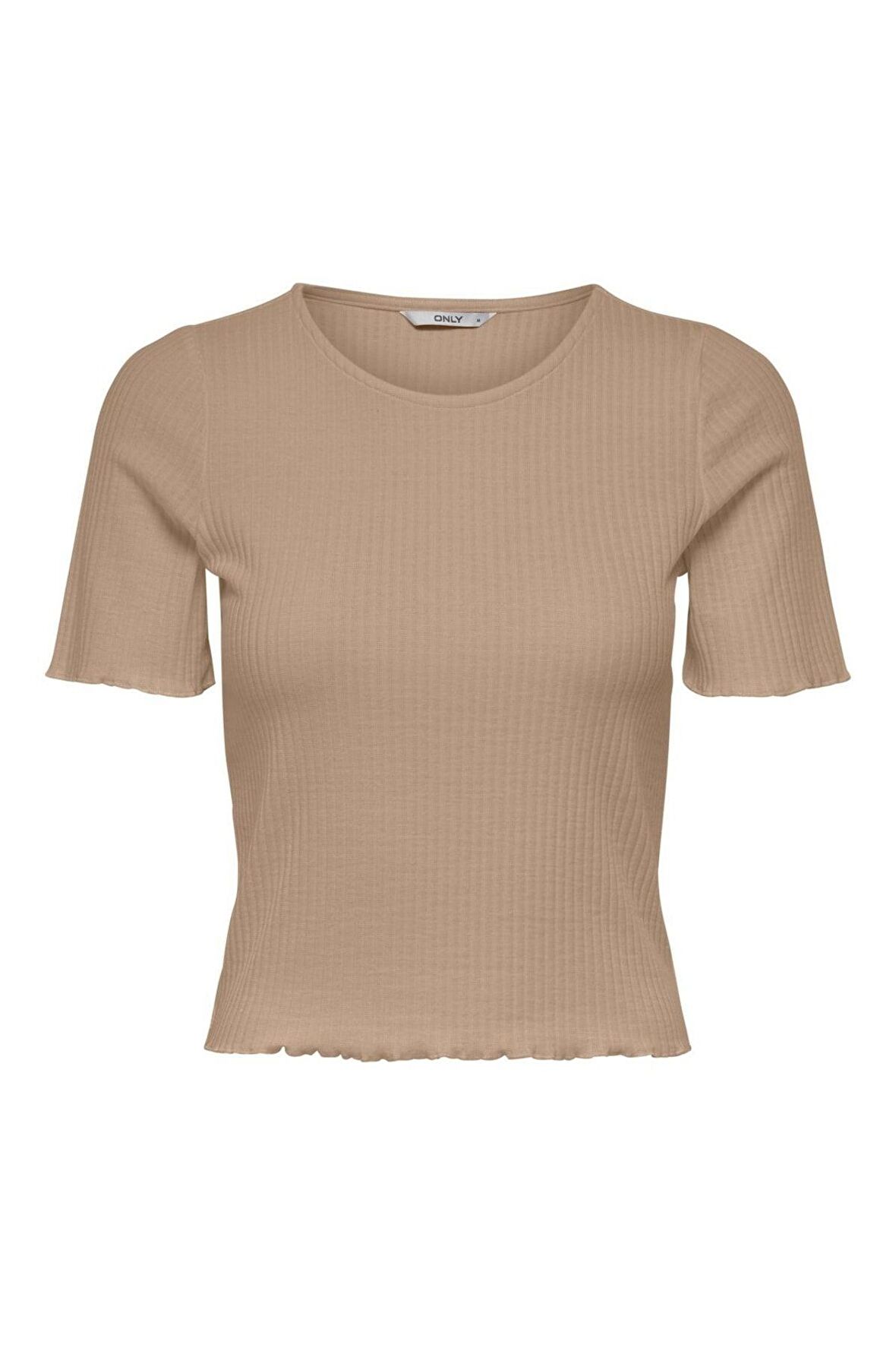 Only Kadın Kısa Kollu Fırfırlı Crop T-Shirt - 15201206 ONLEMMA