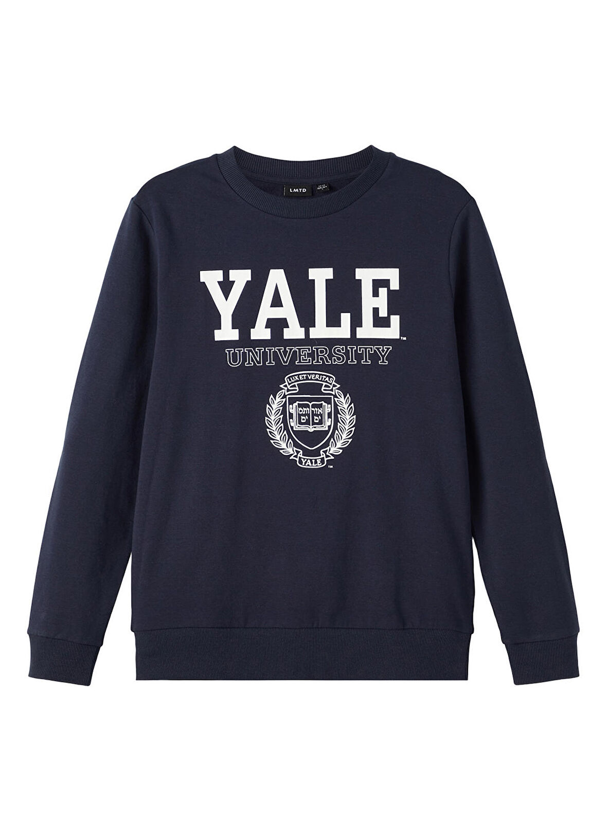 Lmtd Lacivert Erkek Çocuk O Yaka Kısa Kollu Baskılı Sweatshirt NLNAMEL UNIVERSITY SWEAT BRU PARK