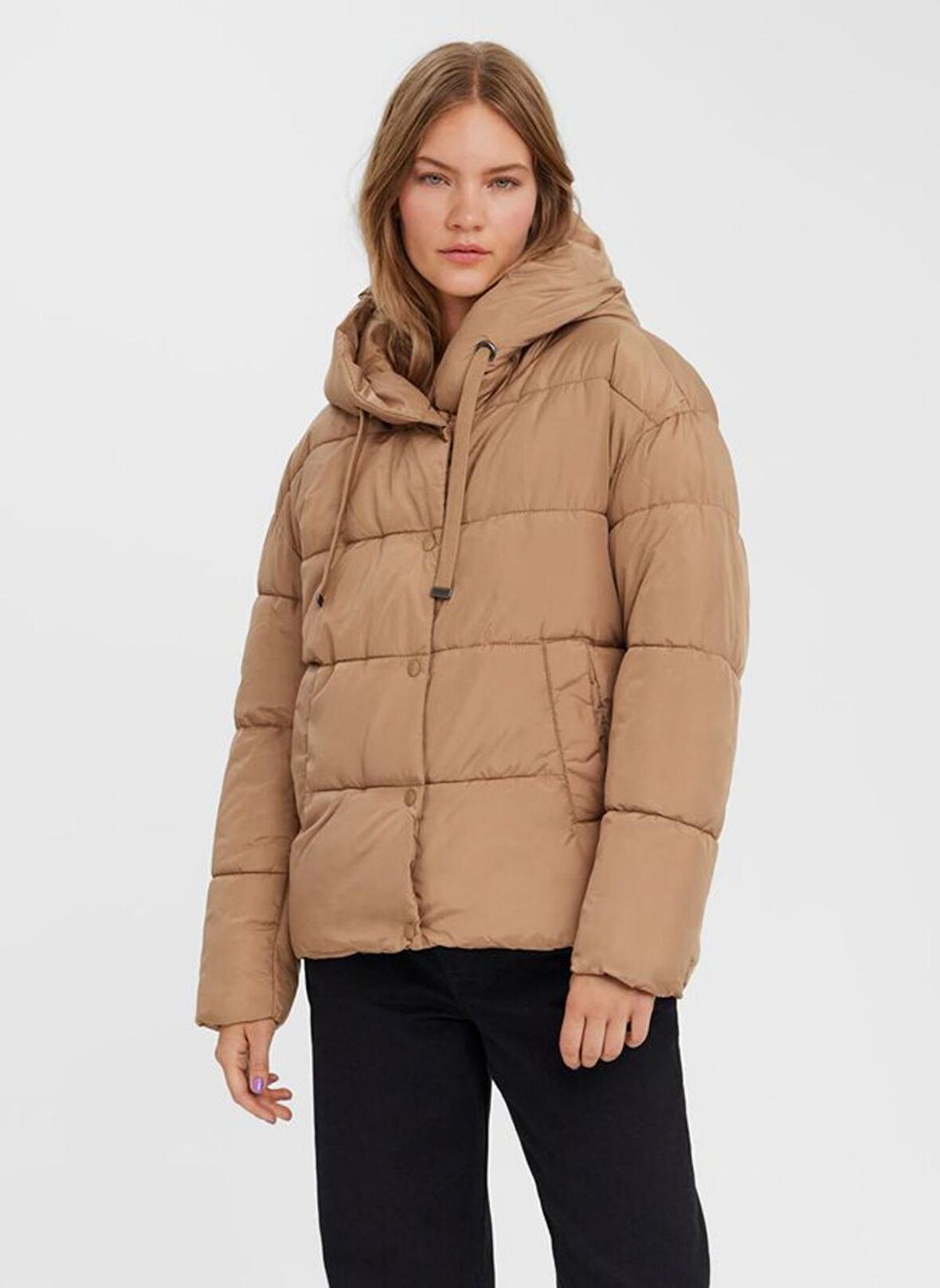 Vero Moda  Koyu Kahve Kadın Kısa Şişme Mont 10267103