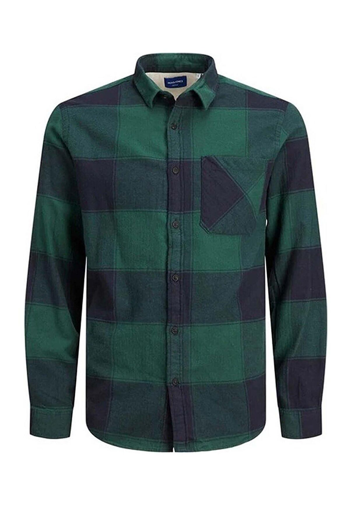 Jack&Jones Yeşil-Lacivert Erkek Oduncu Gömlek 12215467