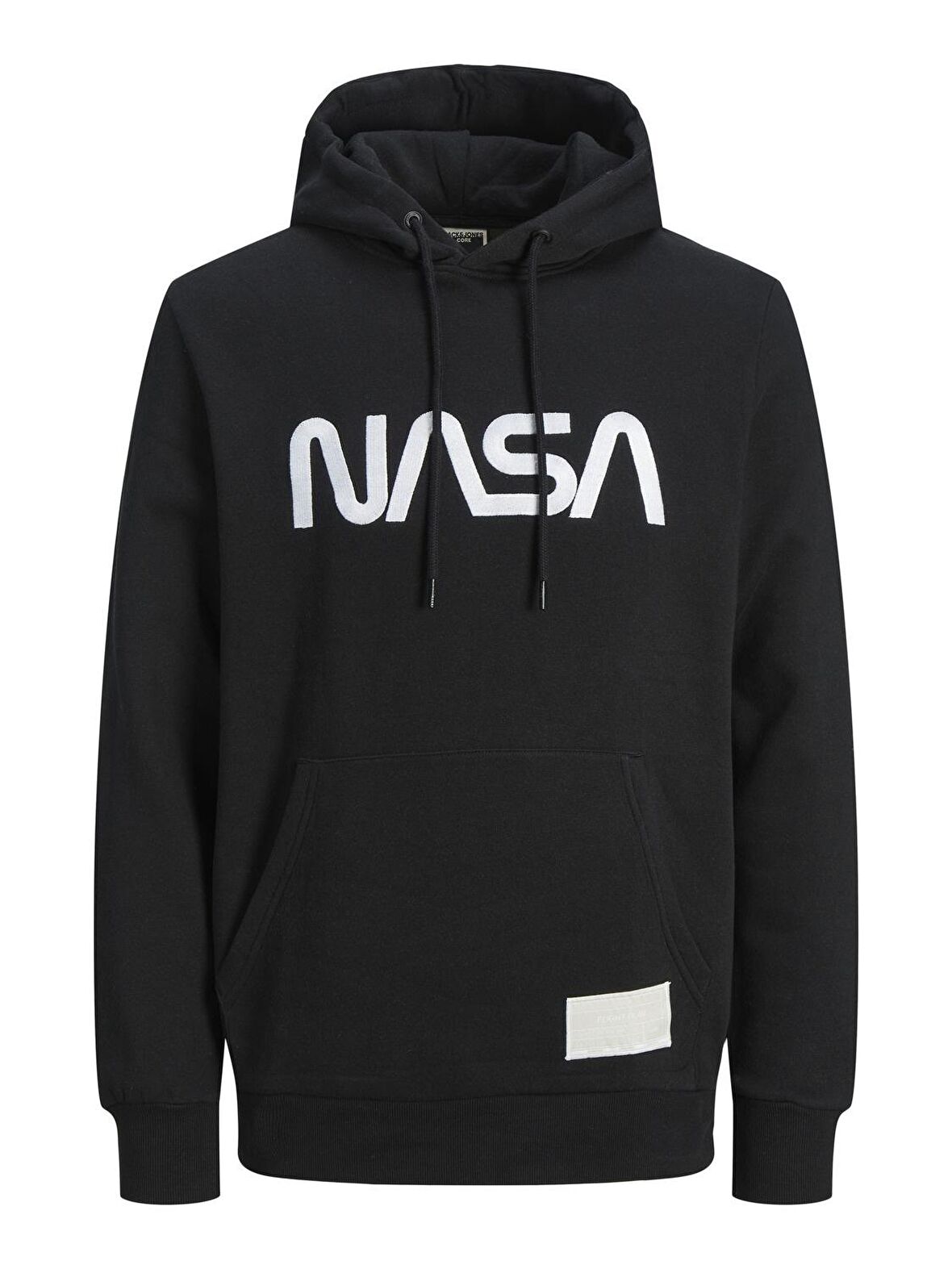 Jack & Jones Kapüşonlu Regular Fit Siyah Erkek Şardonlu Sweatshirt 12216337_JCONASA LOGO SWEAT HOOD
