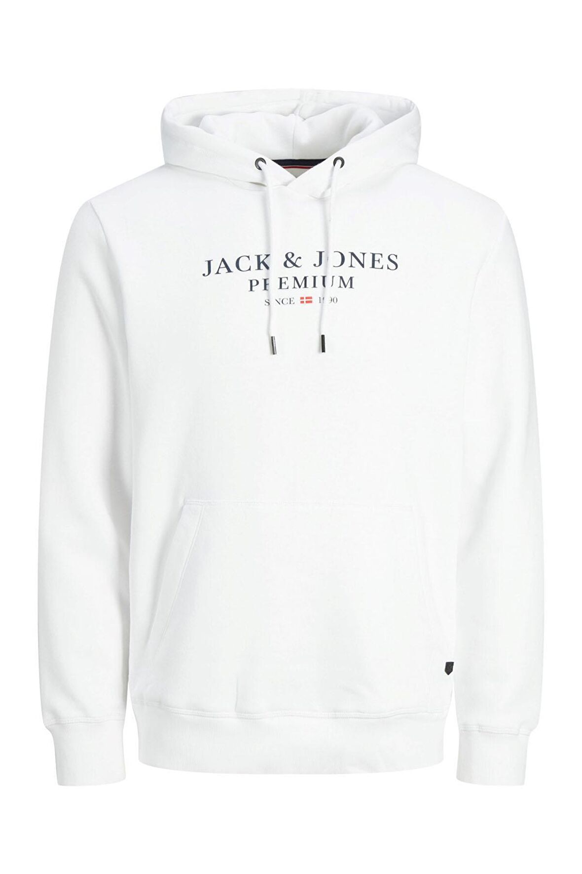 Jack & Jones Erkek Kapüşonlu Sweatshirt Jprbluarchıe 63412216335 Beyaz
