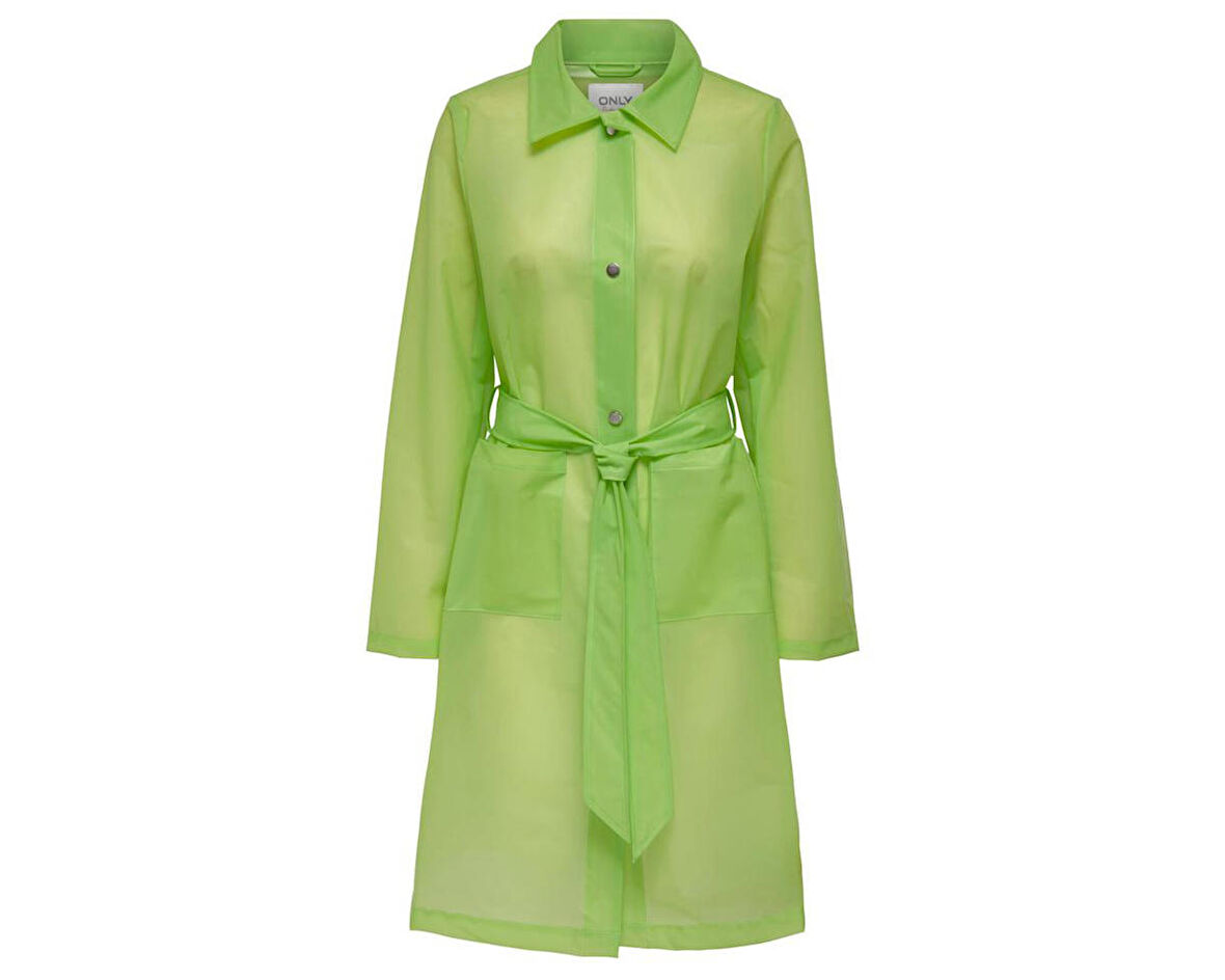 Only Onlacacie Rain Coat Otw Lime Punch Kadın Günlük Yağmurluk 15281181-LIME-PUNCH Yeşil