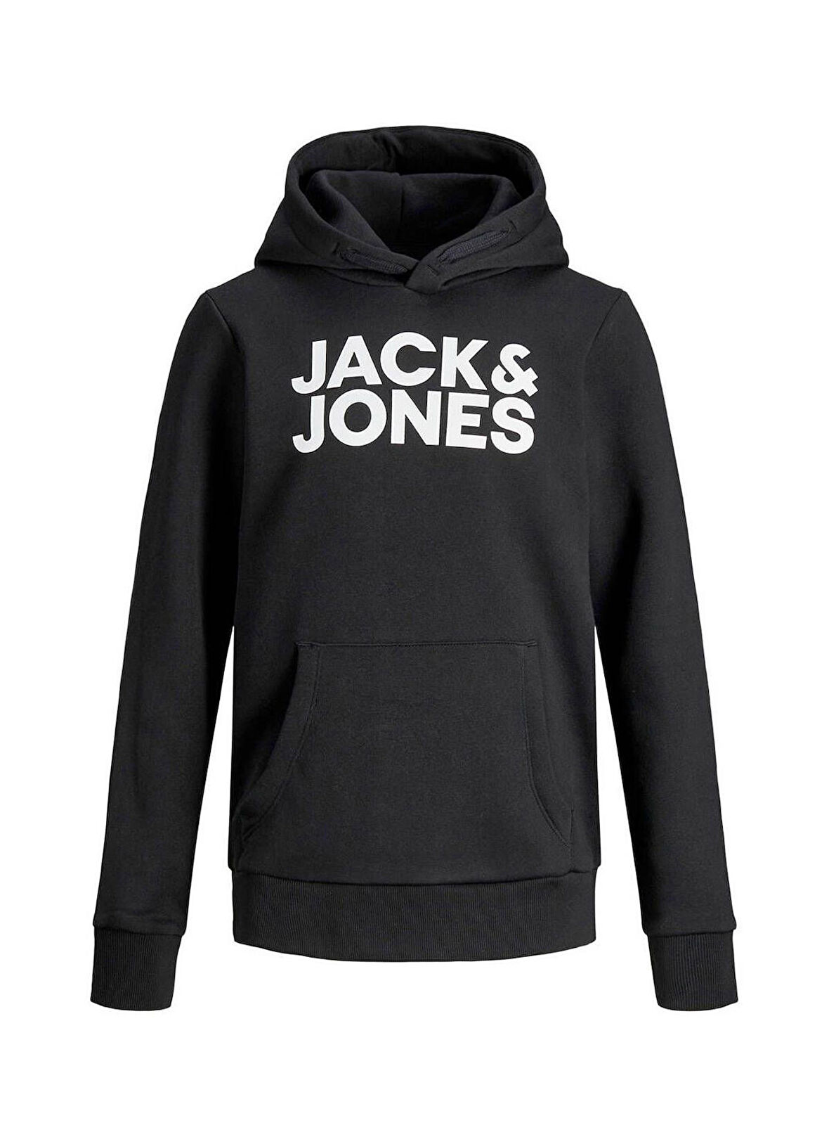 Jack & Jones Baskılı Erkek Genç  Siyah Sweatshırt JJECORP LOGO SWEAT HOOD NOOS JNR