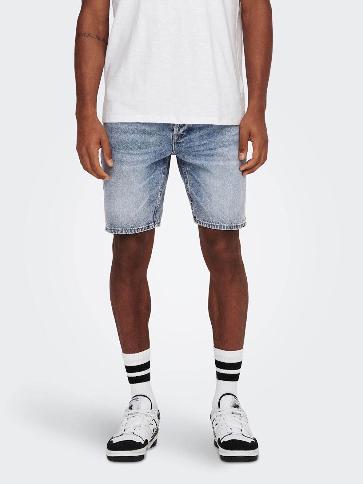 Only & Sons Erkek Kot Şort Denim ONSEDGE L. BLUE -  22024846