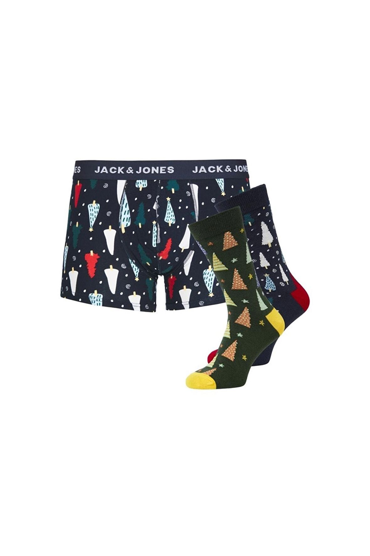 Jack & Jones Çorap & Boxer Set Hediyelik 12228074 Jacnavy Tree Gıftbox  - JJ12228074 