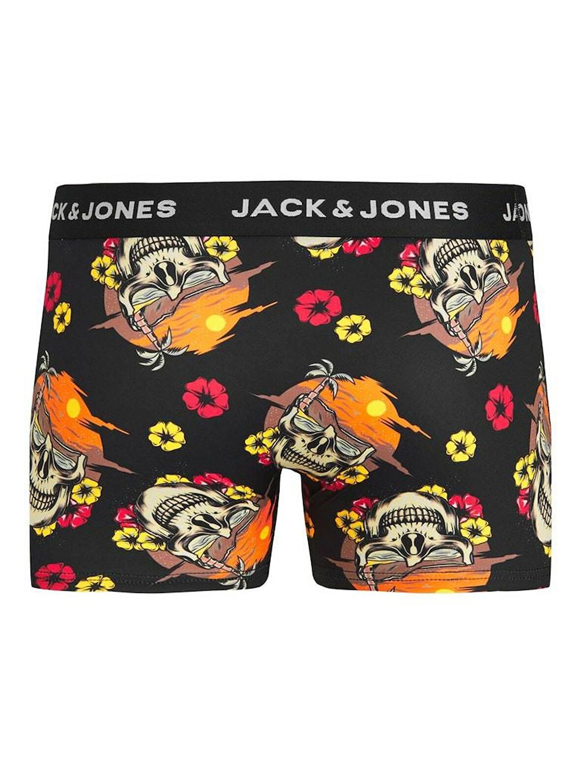 Jack & Jones Siyah Erkek Boxer 12224869_JACFLOWER SKULL MICROFIBER