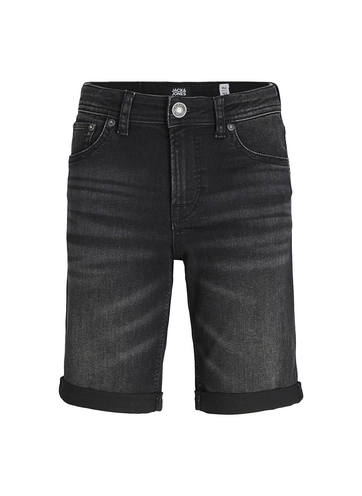 Jack & Jones Siyah Erkek Çocuk Midi Denim Şort 12230494