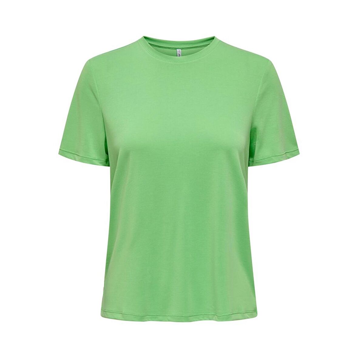 Only Sıfır Yaka Basic Yeşil Kadın T-Shirt 15290959