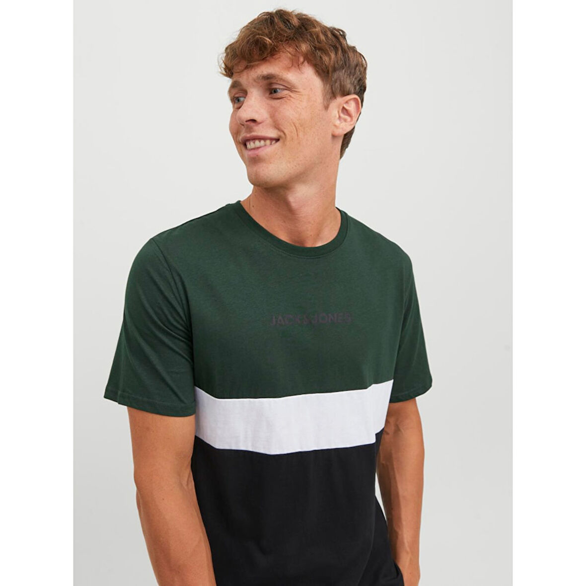 JJEREID BLOCKING SS ERKEK T-SHIRT