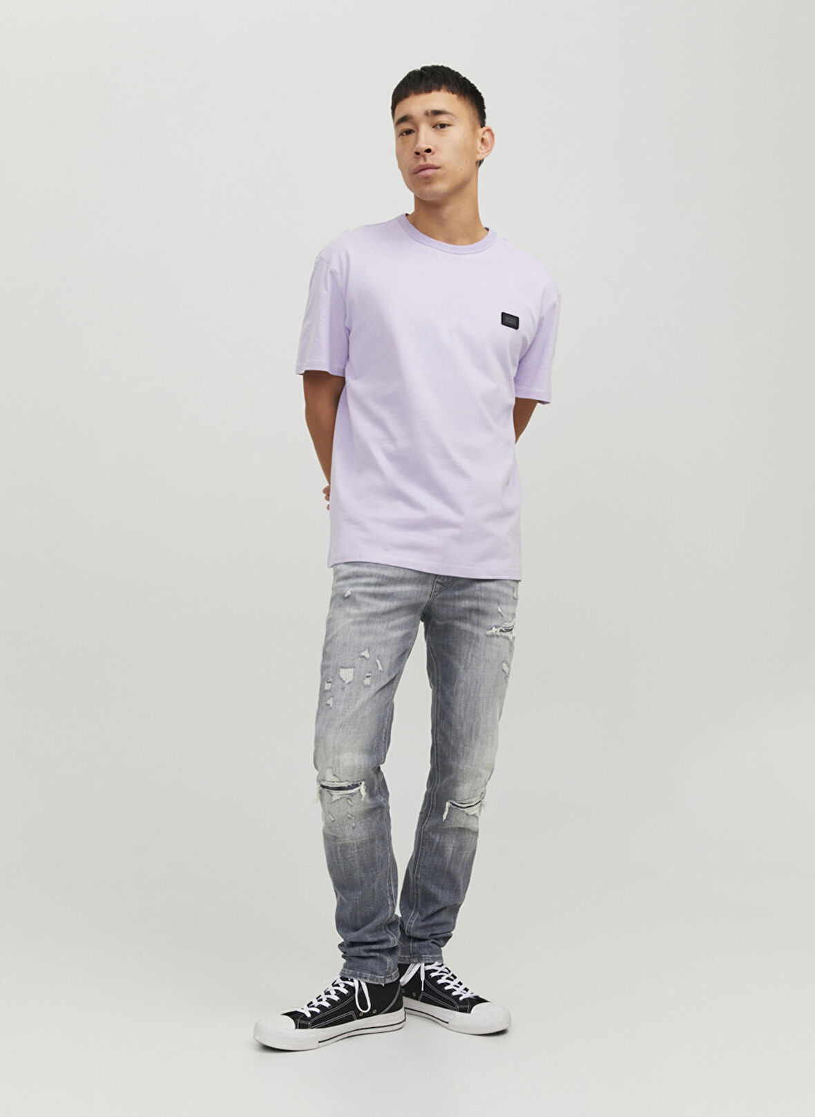 Jack & Jones Düşük Bel Skinny Fit Gri Erkek Denim Pantolon 12229187_JJILIAM JJSEAL GE 284